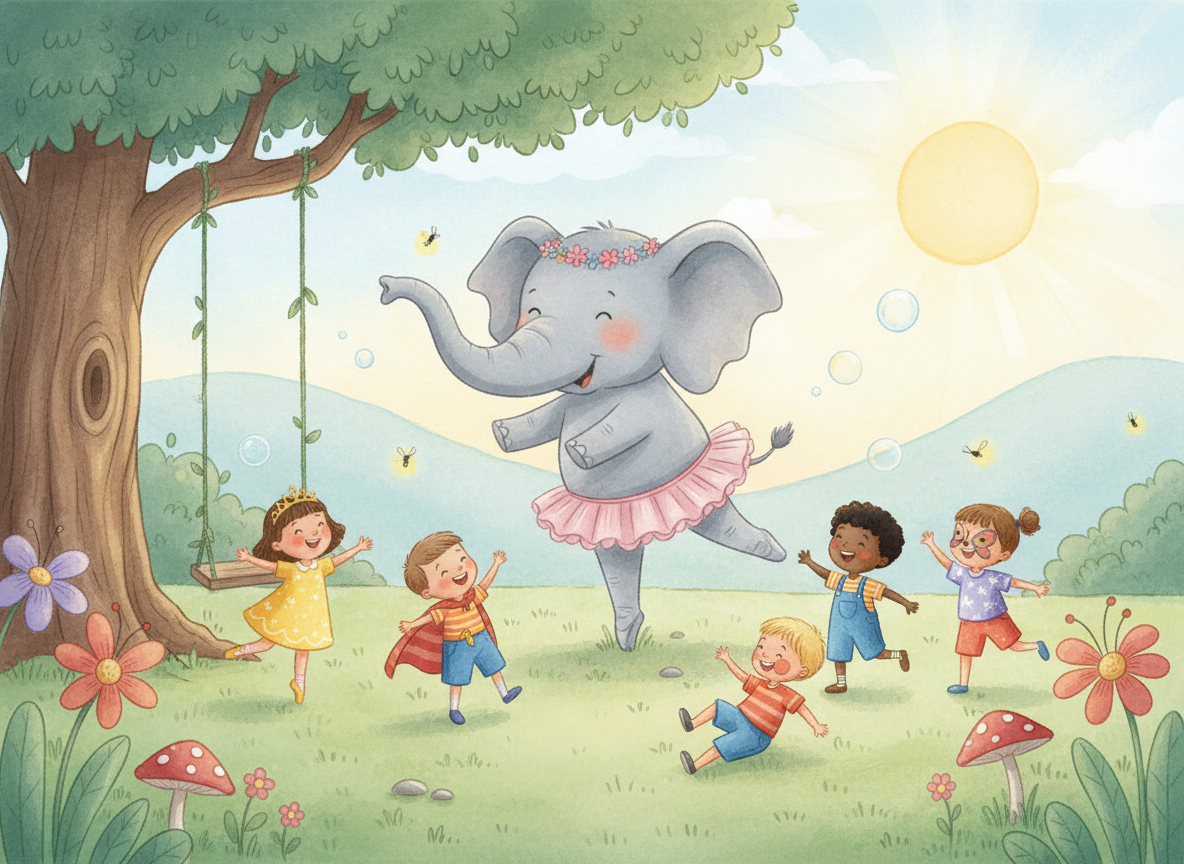 A playful elephant movement story with ballet-inspired movement