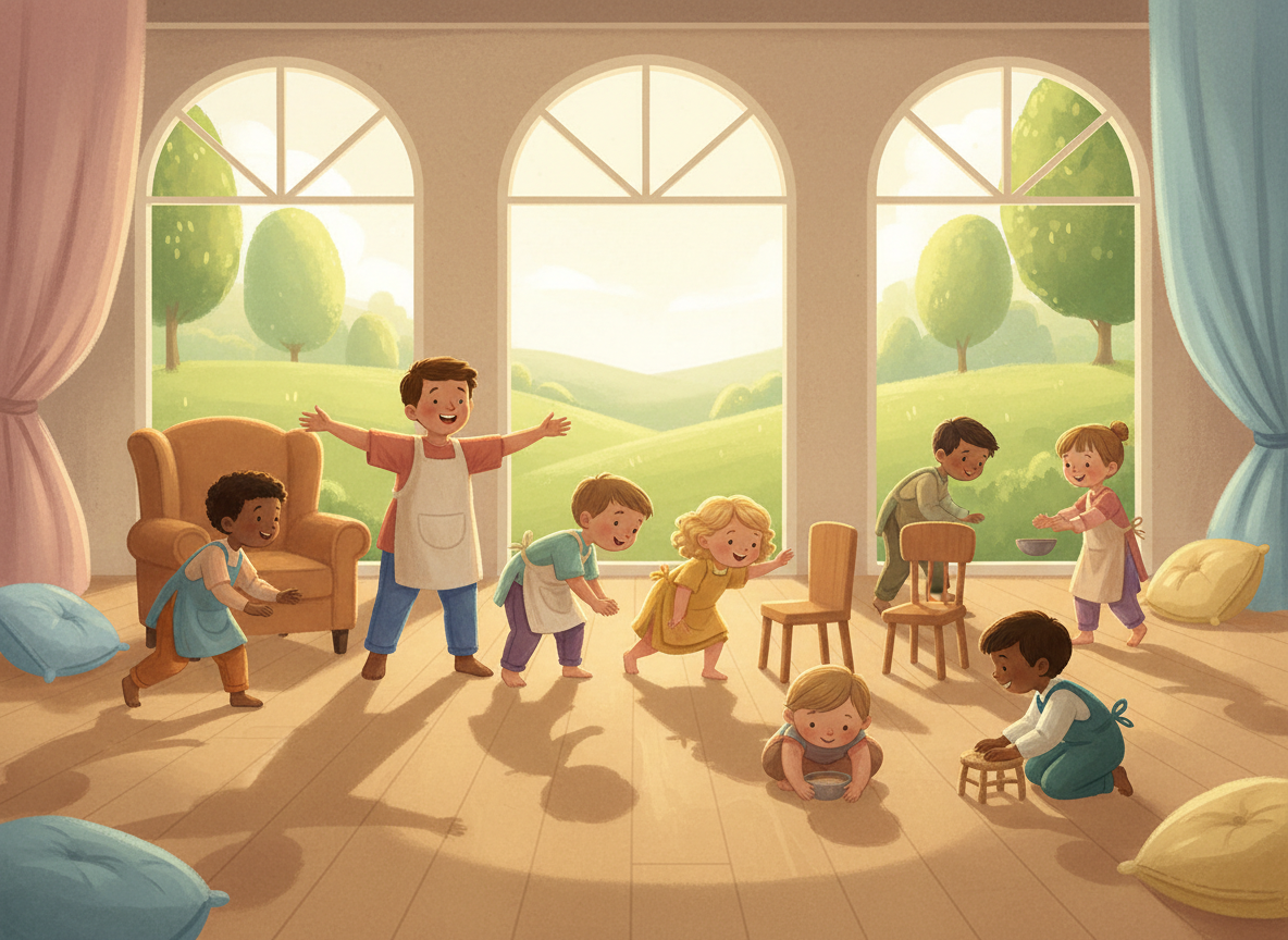 Children exploring Goldilocks and the Three Bears through movement