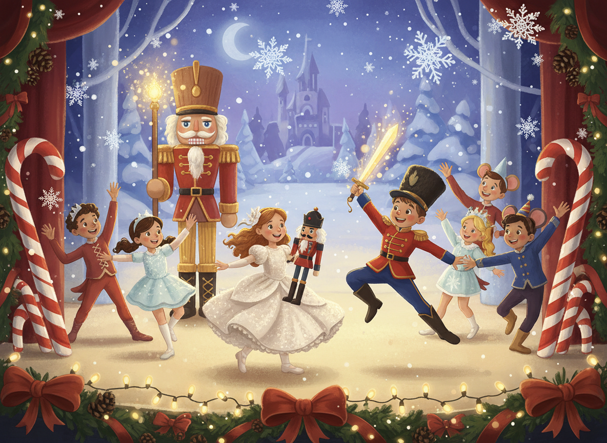 Children performing a Nutcracker play